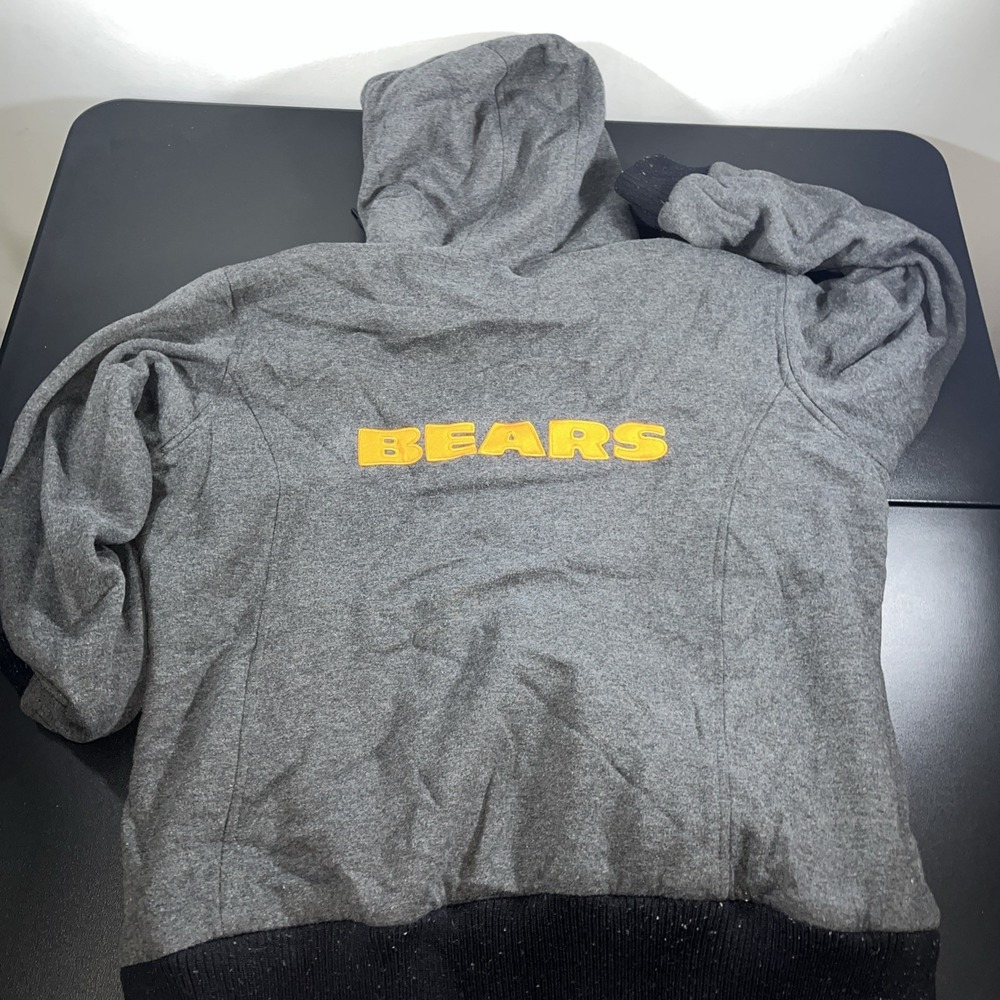 NFL Pro Line Hoodie Chicago Bears Full Zip Jacket Coat Sherpa-Lined Fleece XL - Picture 8 of 9